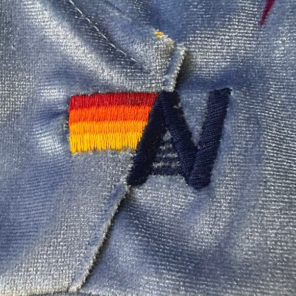 Aviator Nation Velour Zip Hoodie Lightning Bolt Blue Rare Small - Picture 3 of 10